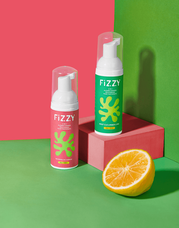 Fizzy Oral cleaners for retainer, clear aligners, mouth guard, dental night guard