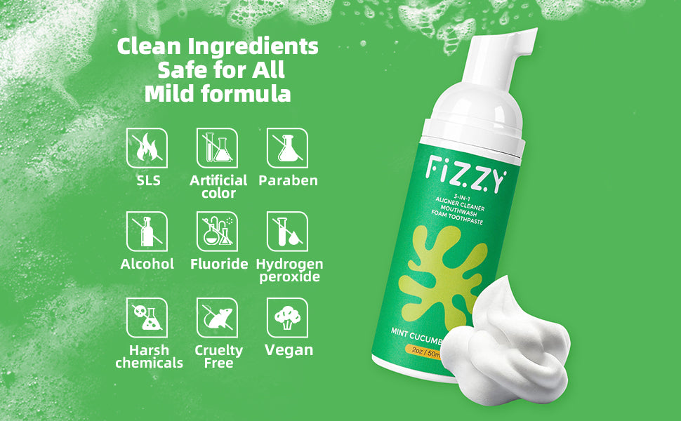 3-in-1 Aligner Cleaner Foam, Mouthwash & Toothpaste- Watermelon Jasmine